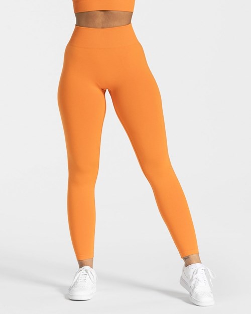 TEVEO Timeless Scrunch Leggings Orange | OLXB12503